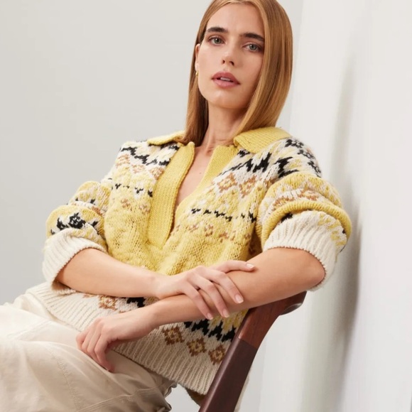 A.L.C. Fair Isle Nordic Merino Wool Landry Sweater - Picture 4 of 10
